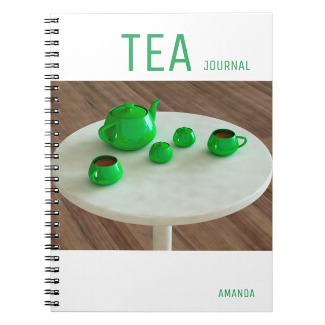 Tea-provsmakare av journal & Tea-konsumtionsbärbar Anteckningsbok (Framsidan)