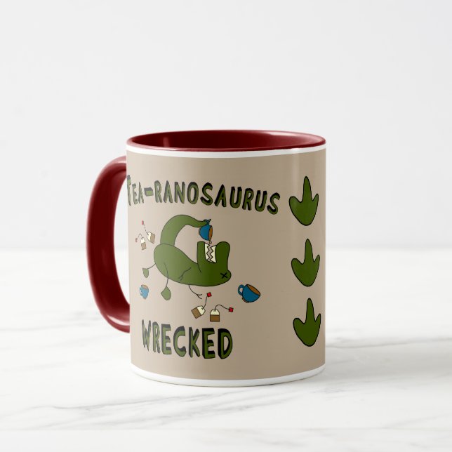 Tea-ranosaurus Wrecken Mugg (Framsida vänster)