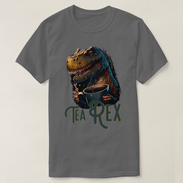 Tea Rex Dinosaur T Shirt (Design framsida)