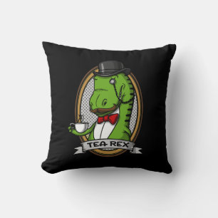 Tea Rex Funny T-Rex Dinosaur Joke Kudde