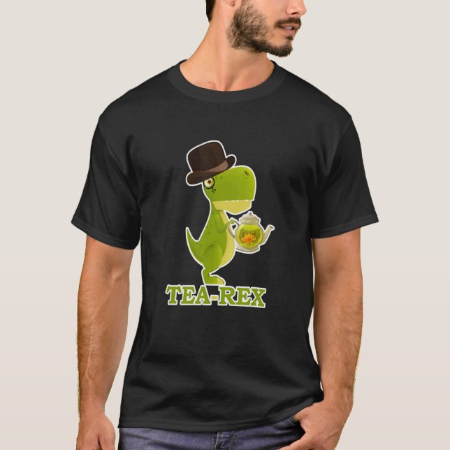 Tea Rex noble dinosaur T Shirt (Framsida)