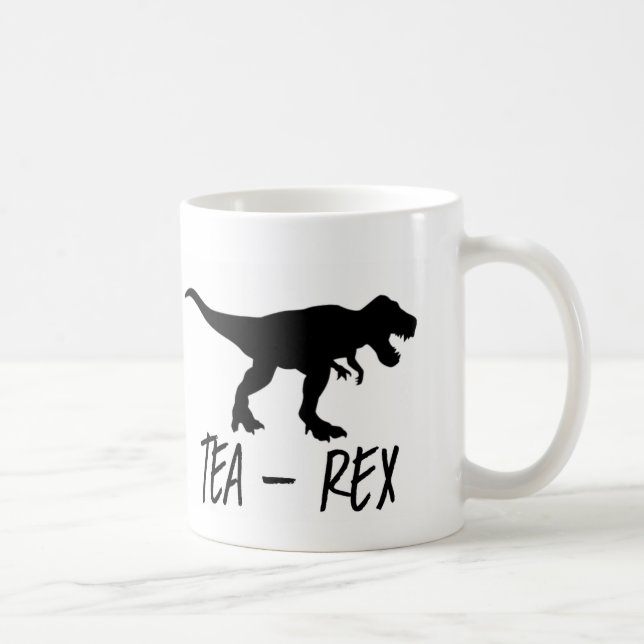 Tea Rex - rolig tea-/muggdesign Kaffemugg (Höger)