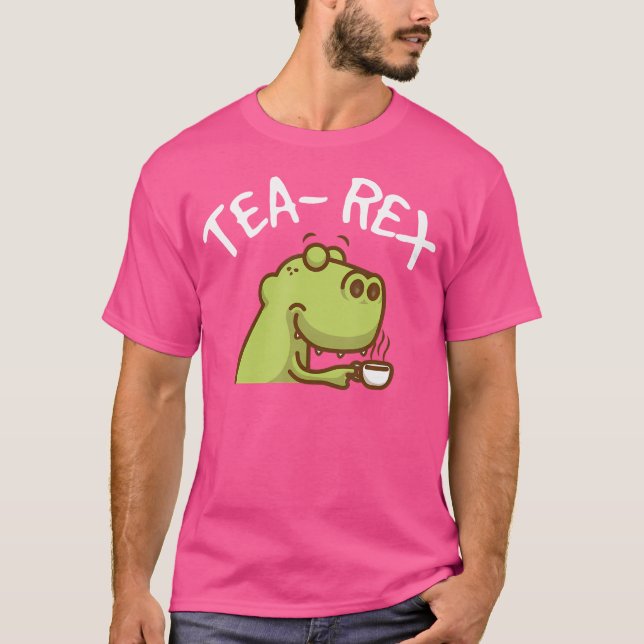 Tea Rex Shirt - Tea Time Dinosaur Tyrannosaurus T (Framsida)