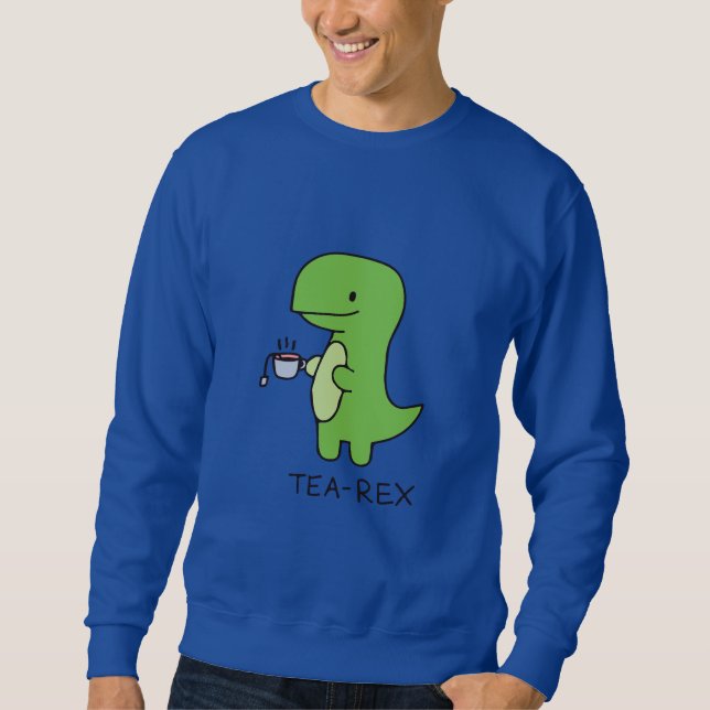 Tea-Rex, söt dinosaurie , rolig älskare dino  Lång Ärmad Tröja (Framsida)