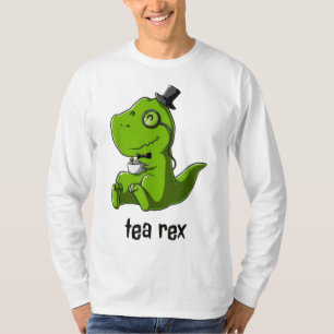 Tea Rex T-Rex Dinosaur Dino Coffee Hett Drink Cool T Shirt
