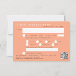 Tea ro vattenfärgen bröllop QR-koden måltider oran OSA Kort