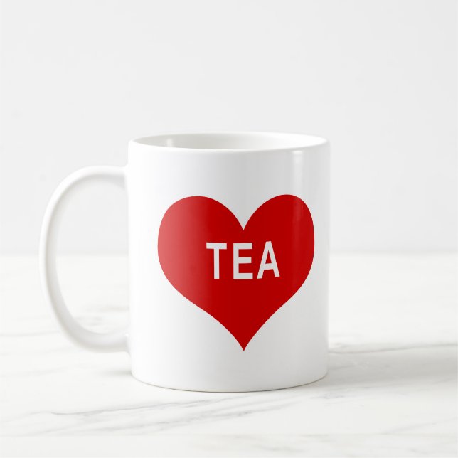 TEA Rött Kärlekshjärta Kaffemugg (Vänster)