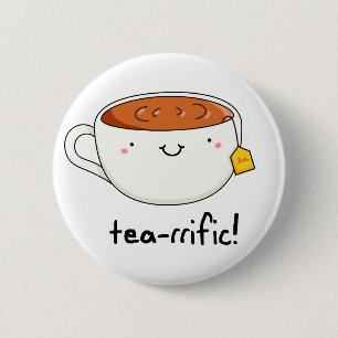 Tea rrific Funny Kopp of Tea Pun Knapp