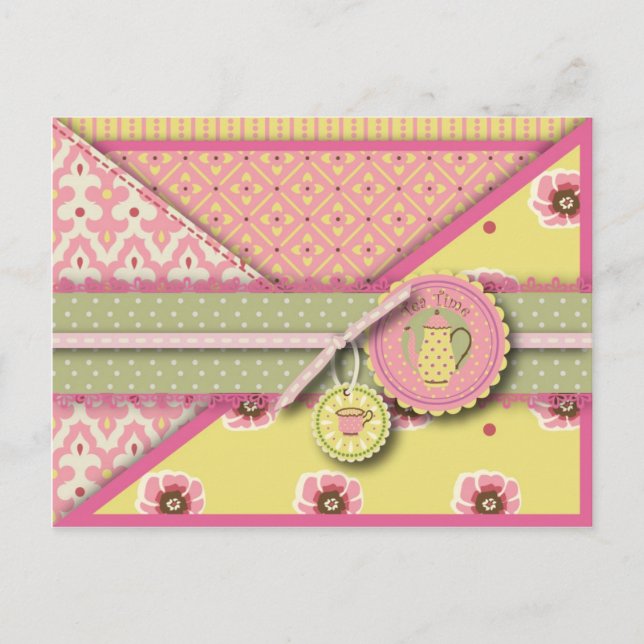 Tea Service Postcard Helg Vykort (Framsida)