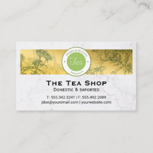 Tea Shop Herbal Plants Visitkort