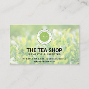 Tea Shop Tea Plant Fält Visitkort
