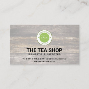 Tea Shop Träskivor Visitkort