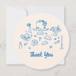 Tea Shower för Hand plockade Möhippa vid Whimsical Tack Kort