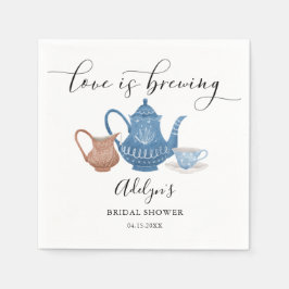 Tea Shower för Rustic Möhippa Pappersservett