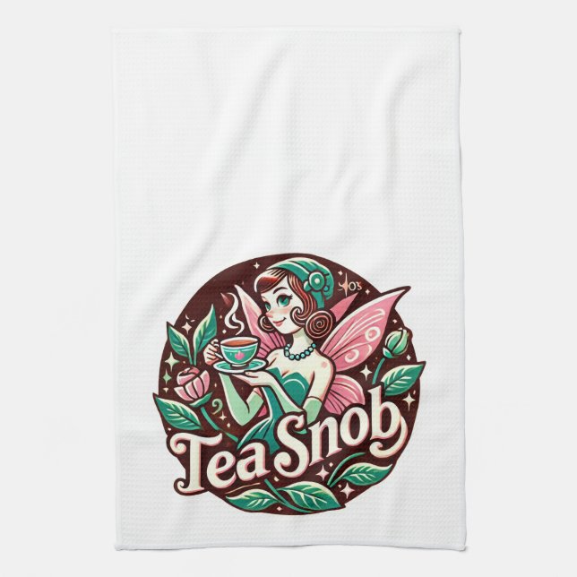 Tea Snob Fairy Kökshandduk (Vertikal)