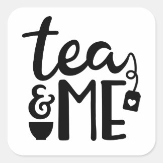 Tea Sticker Fyrkantigt Klistermärke