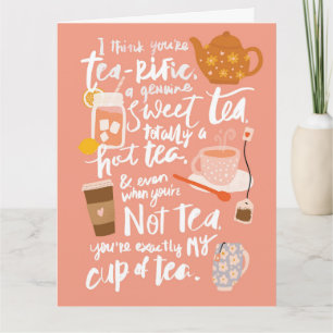 Tea-strålande Kärlek-kort Kort