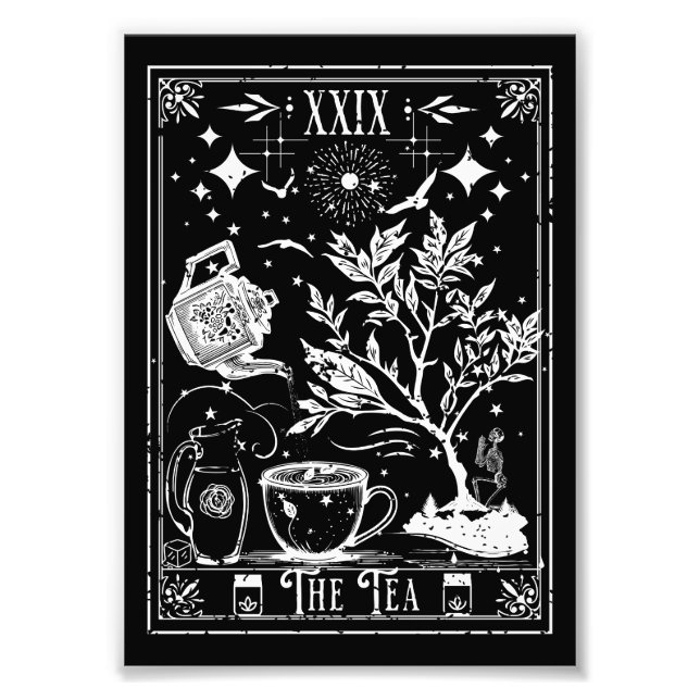Tea Tarot Card Fototryck (Framsidan)