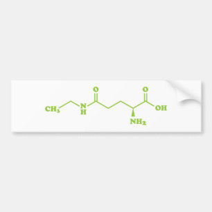 Tea Theanine Molecular Chemical Formula Bildekal