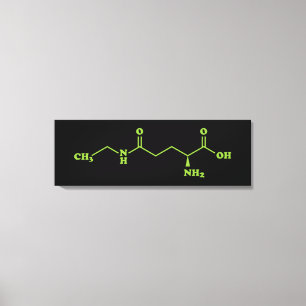 Tea Theanine Molecular Chemical Formula Canvastryck