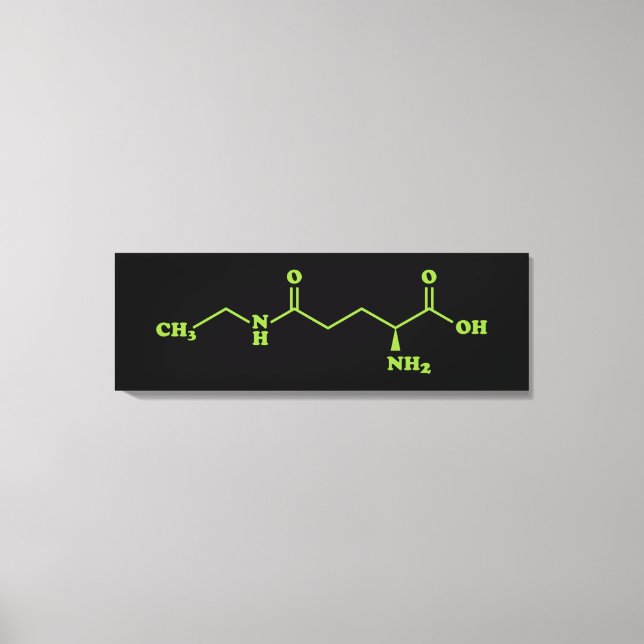 Tea Theanine Molecular Chemical Formula Canvastryck (Framsida)