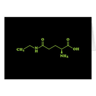 Tea Theanine Molecular Chemical Formula Hälsningskort
