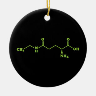 Tea Theanine Molecular Chemical Formula Julgransprydnad Keramik