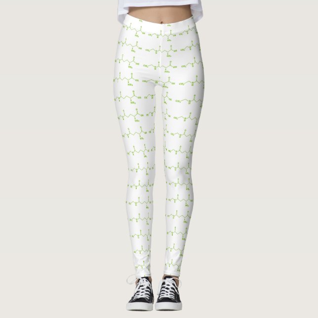Tea Theanine Molecular Chemical Formula Leggings (Framsida)