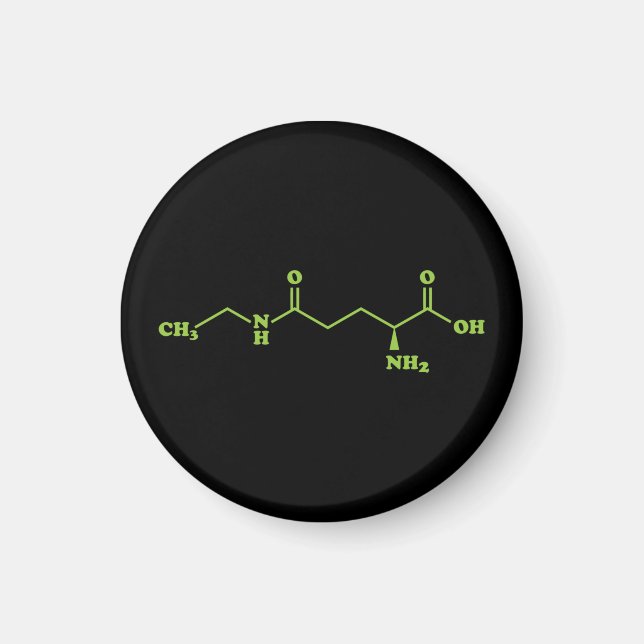 Tea Theanine Molecular Chemical Formula Magnet (Framsidan)