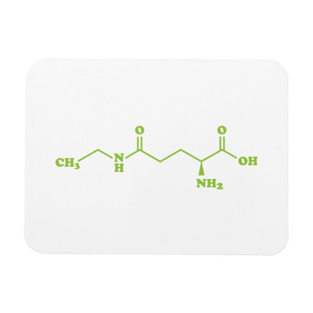 Tea Theanine Molecular Chemical Formula Magnet (Horisontell)