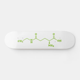 Tea Theanine Molecular Chemical Formula Mini Skateboard Bräda 18,5 Cm