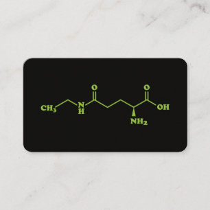 Tea Theanine Molecular Chemical Formula Visitkort