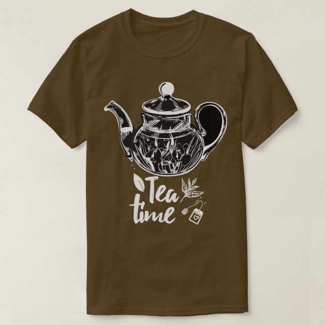 Tea-tiden i Kopp i Tea T Shirt (Design framsida)