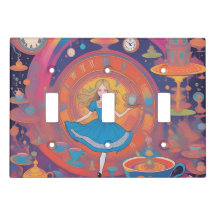 Tea Time Alice Light Switch Cover