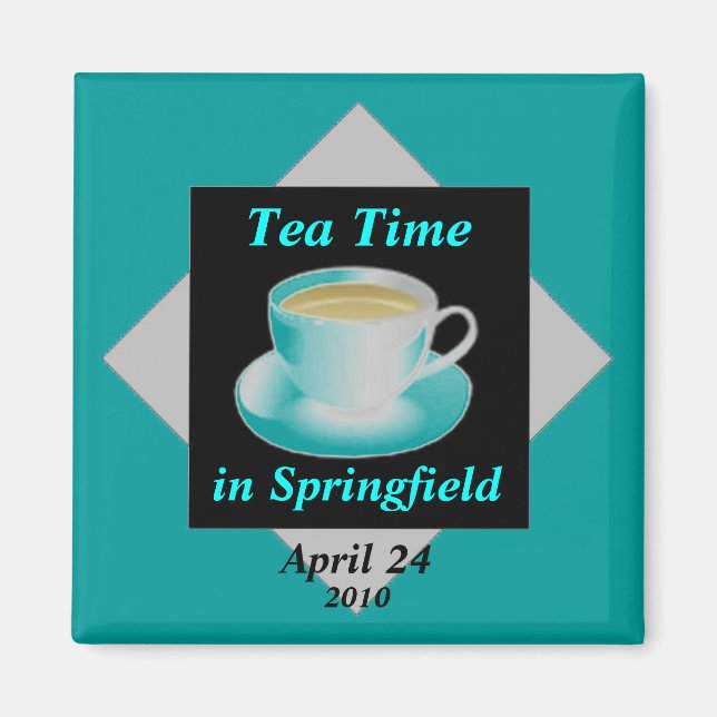 Tea Time Anpassade Magnet (Framsidan)