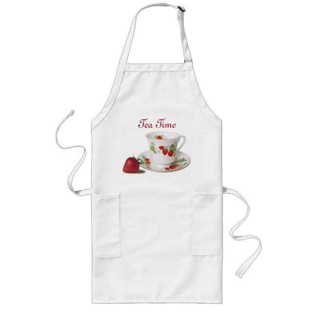 Tea Time apron Långt Förkläde (Framsidan)
