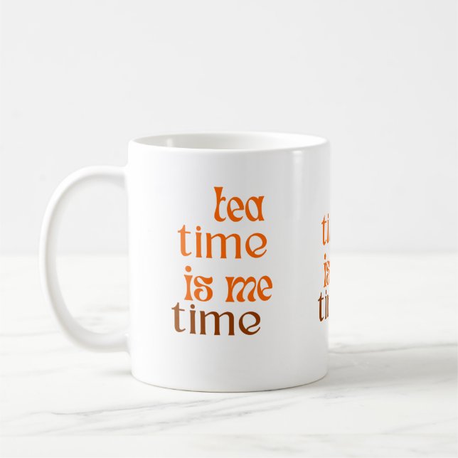 Tea time är jag tid kaffemugg (Vänster)