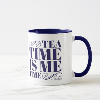 Tea Time är mig den Time muggen - marin Mugg