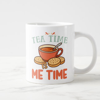 Tea Time är Min Tid Avslappnande Tekärlek Jumbo Mugg