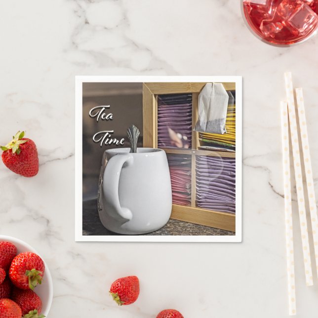 Tea Time Bild Pappersservett (Insitu)
