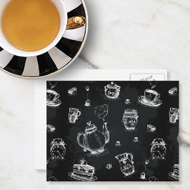 Tea Time Black Vykort