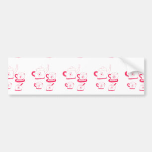 Tea Time Bumper Sticker Bildekal