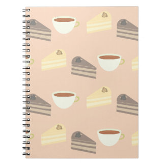 Tea Time Cake Slices and Teacup Notebook Anteckningsbok