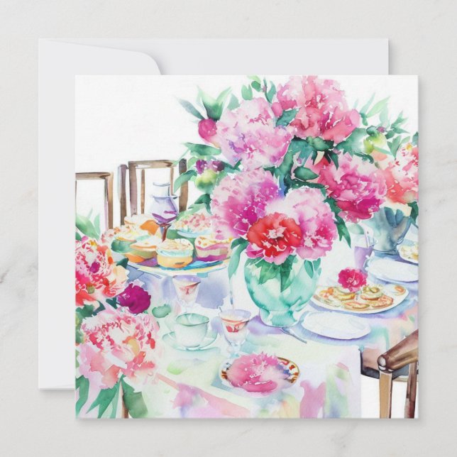 Tea Time Extravaganza: Timless Tea, A Baby Shower Inbjudningar (Framsida)