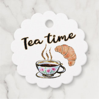 Tea time Favor Tags, te paty förser party med te Gåvor Etiketter