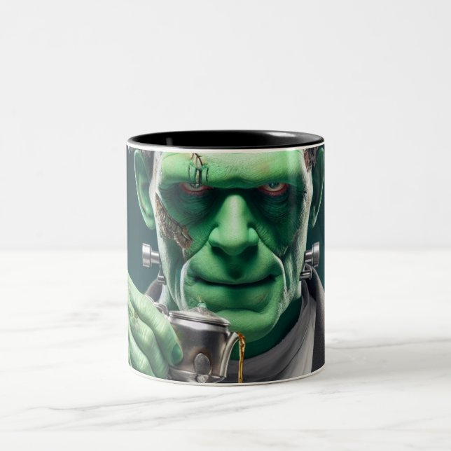 Tea Time Frankenstein Två-Tonad Mugg (Center)
