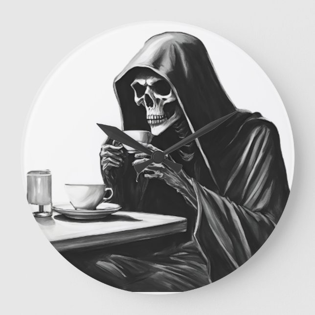Tea Time Halloween Stor Klocka (Framsida)