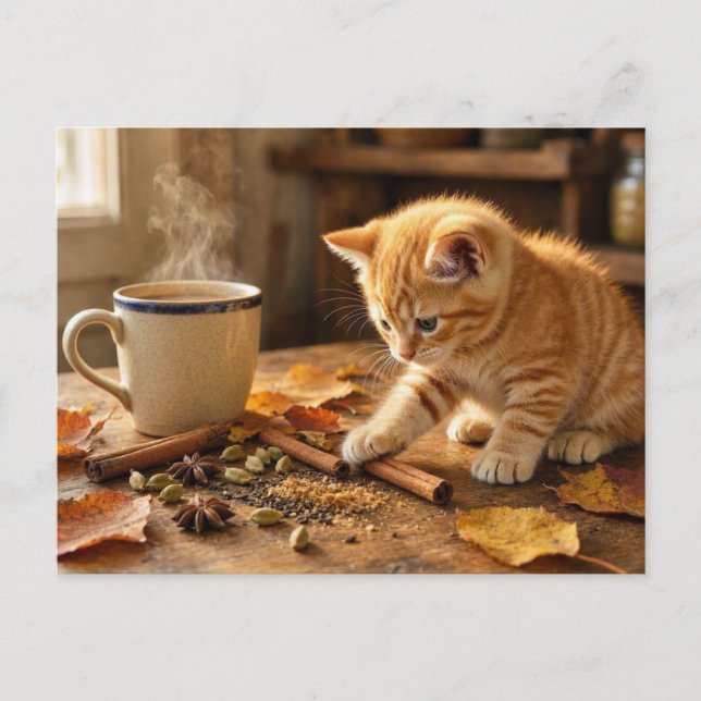 Tea Time Inbjudan • Mysig Höst Chai (Framsida)