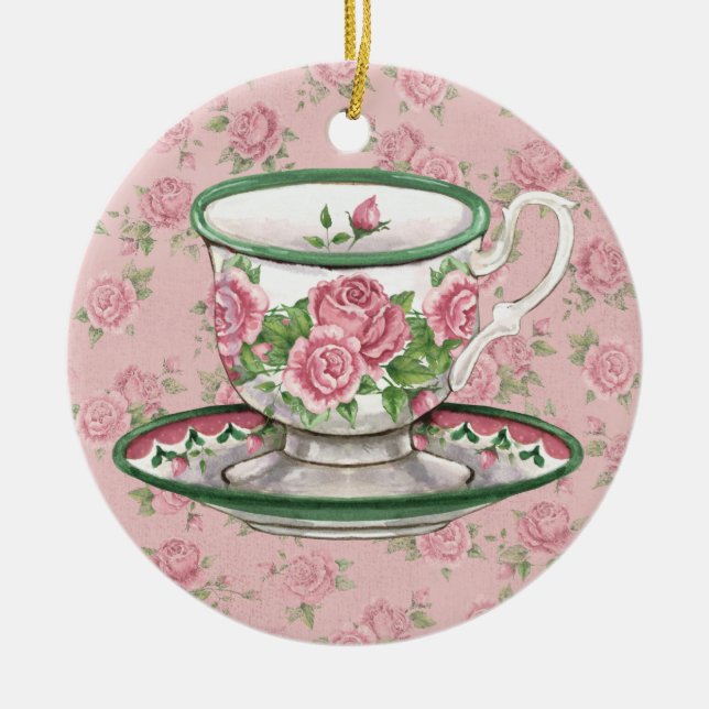 Tea Time Julgransprydnad Keramik (Framsidan)