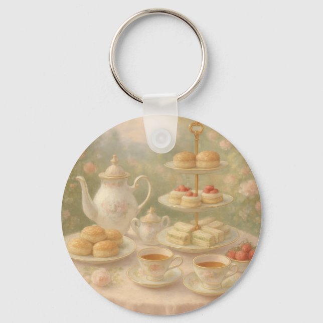 Tea Time Keychain Nyckelring (Framsida)